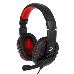 Audífonos diadema gamer Grean Leaf alámbricos con micrófono ajustable, negros