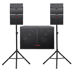 Sistema de audio de 1000 W RMS con Satélites 4x4” Subwoofer 2x12”