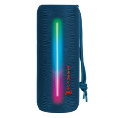 Bocina Bluetooth® cilindro 20 W RMS IPX5 impermeable, azul