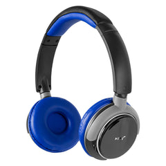 Audífonos Bluetooth antiruido de diadema ajustable 180°, azul