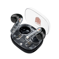 Audífonos True Wireless transparente Bluetooth, negro