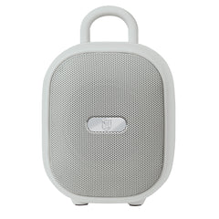 Bocina portátil recargable 15W RMS con reproductor FM blanco