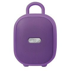 Bocina portátil recargable 15W RMS con reproductor FM morado