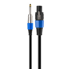 Cable extensión profesional plug monoaural 6.3 mm - plug Speakon, 6 m