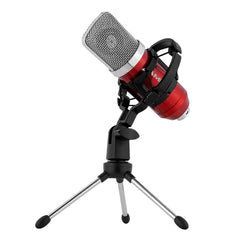 Micrófono alámbrico condensador rojo metálico