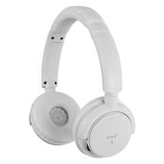Audífonos Bluetooth antiruido de diadema ajustable 180°, blanco