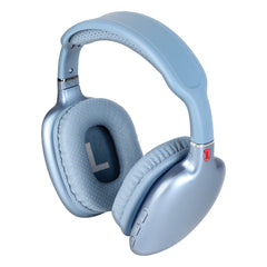 Audífonos diadema inalámbrico con acabado metálico, azul
