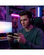 Audífonos diadema gamer alámbricos con micrófono ajustable, negros
