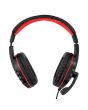 Audífonos diadema gamer alámbricos con micrófono ajustable, negros