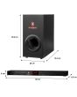 Barra de sonido Bluetooth®  2.1 canales 40 W RMS con subwoofer y control remoto