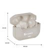 Audífonos inalámbricos TWS Bluetooth hasta 28 hrs con ecualizador IPX4 beige