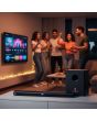 Barra de sonido 2,1 canales con Bluetooth® y subwoofer, negro