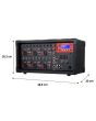Consola amplificadora 2,400 W PMPO/300 W RMS 6 canales con Bluetooth