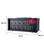 Consola amplificadora 1,800 W PMPO 8 canales con Bluetooth
