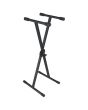 Stand ajustable metálico de acero para teclado negro