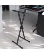 Stand ajustable metálico de acero para teclado negro