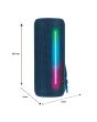 Bocina Bluetooth® cilindro 20 W RMS IPX5 impermeable, azul
