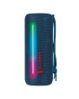 Bocina Bluetooth® cilindro 20 W RMS IPX5 impermeable, azul