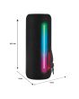 Bocina Bluetooth® cilindro 20 W RMS IPX5 impermeable, negro