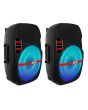Sistema de audio doble 15” 25,000 W PMPO recargable
