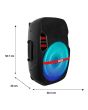 Sistema de audio doble 15” 25,000 W PMPO recargable