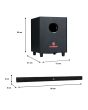 Barra de sonido Bluetooth® 100 W RMS con subwoofer inalámbrico HDMI