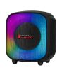 Bocina recargable 6.5" de 40 W RMS IPX4 con dos micrófonos inalámbricos