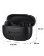 Audífonos true wireless Bluetooth® ANC IPX4 con cuatro micrófonos hasta 25 hrs- negro