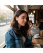 Audífonos true wireless Bluetooth® ANC IPX4 con cuatro micrófonos hasta 28 hrs- beige