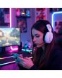 Diadema gamer con micrófono ajustable - blanco