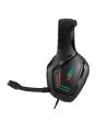 Diadema gamer con luz led con micrófono ajustable - negro