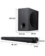 Barra de sonido Bluetooth®  2.1 canales 60 W RMS con subwoofer óptico