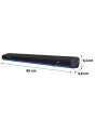 Barra de sonido Bluetooth®  2x2" 50 W RMS con luz led y control remoto