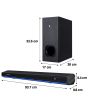 Barra de sonido Bluetooth® 60 W RMS con subwoofer y control remoto