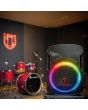 Bafle profesional recargable 15" 50W RMS con tripie y micrófono alámbrico