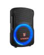 Bafle de 8" 15,000 W PMPO con micrófono alámbrico, asa roja