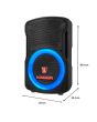 Bafle de 8" 15,000 W PMPO con micrófono alámbrico, asa roja