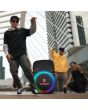 Bafle recargable 15”  25 000 W PMPO con micrófono alámbrico