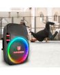 Bafle recargable 15”  25 000 W PMPO con micrófono alámbrico