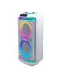 Bafle recargable de 2 x 6.5" con 25,000 W PMPO - Blanco