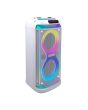 Bafle recargable de 2 x 6.5" con 25,000 W PMPO - Blanco