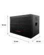 Sistema de audio de 1,000 W RMS con Satélites 4x4” Subwoofer 2x12”