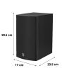 Barra de sonido 120W RMS Bluetooth® con 2 subwoofer y tripié Inalámbrico