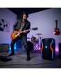 Bafle profesional recargable 15" 50 W RMS con tripié y micrófono alámbrico