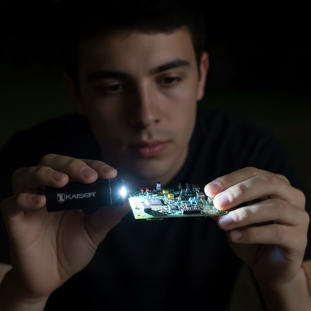 Audífonos True Wireless Bluetooth con linterna negro