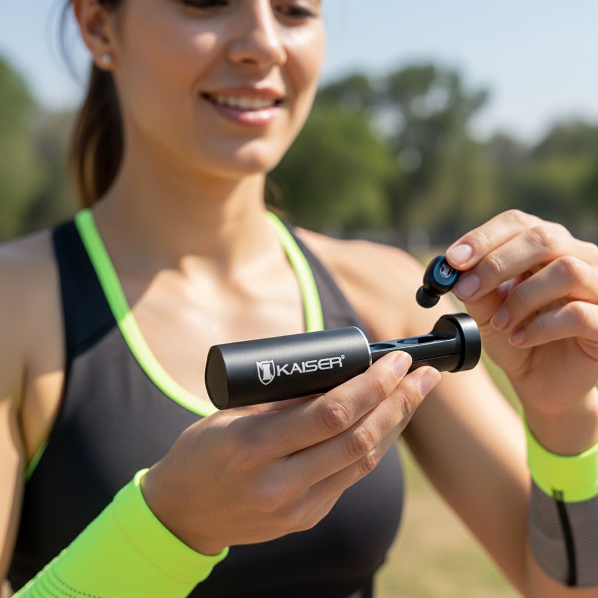 Audífonos True Wireless Bluetooth con linterna negro
