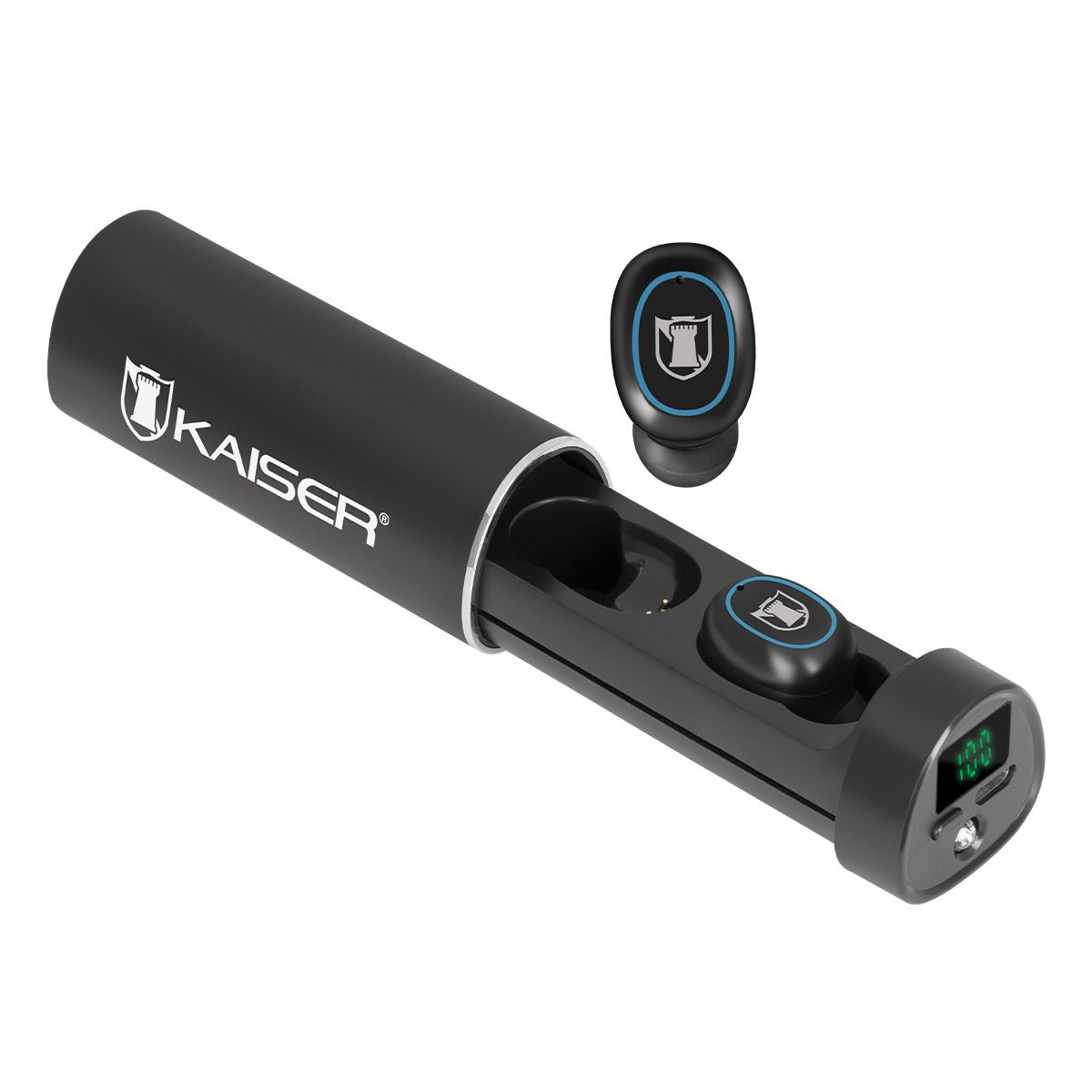 Audífonos True Wireless Bluetooth con linterna negro