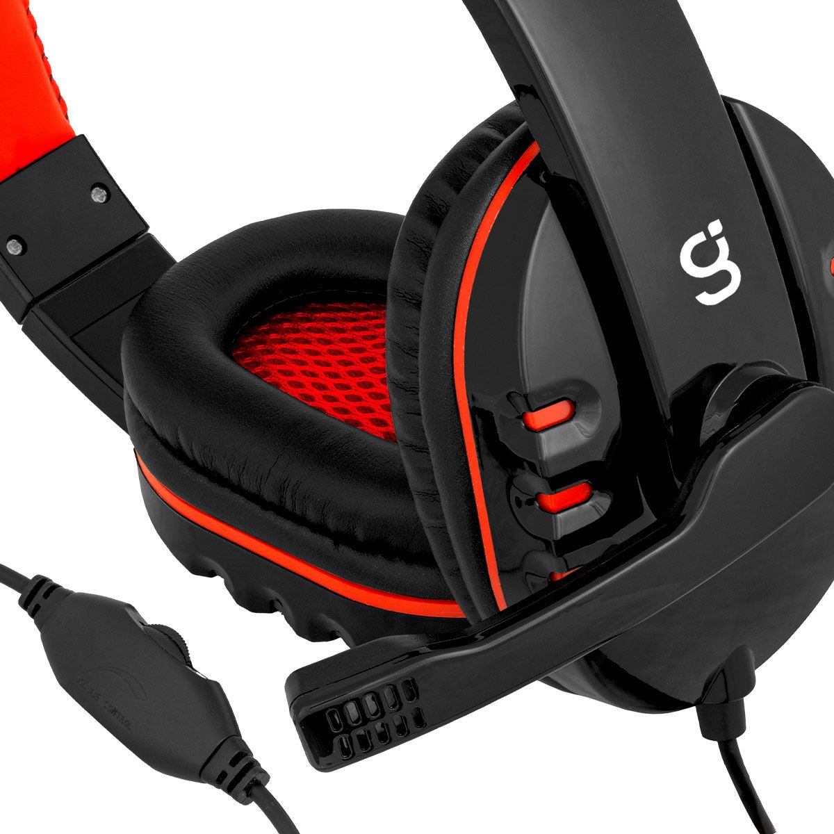Audífonos diadema gamer alámbricos con micrófono ajustable, negros