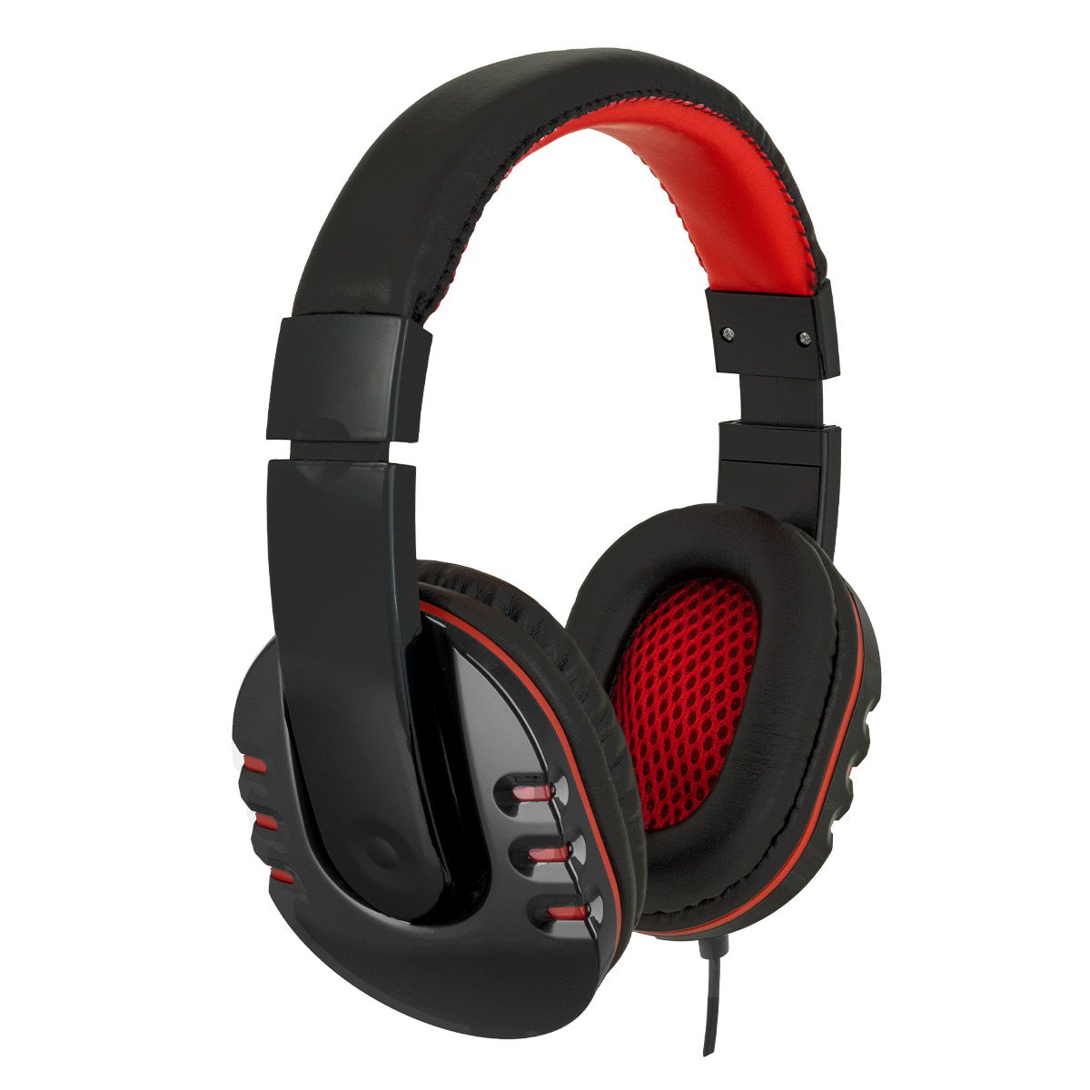 Audífonos diadema gamer alámbricos con micrófono ajustable, negros