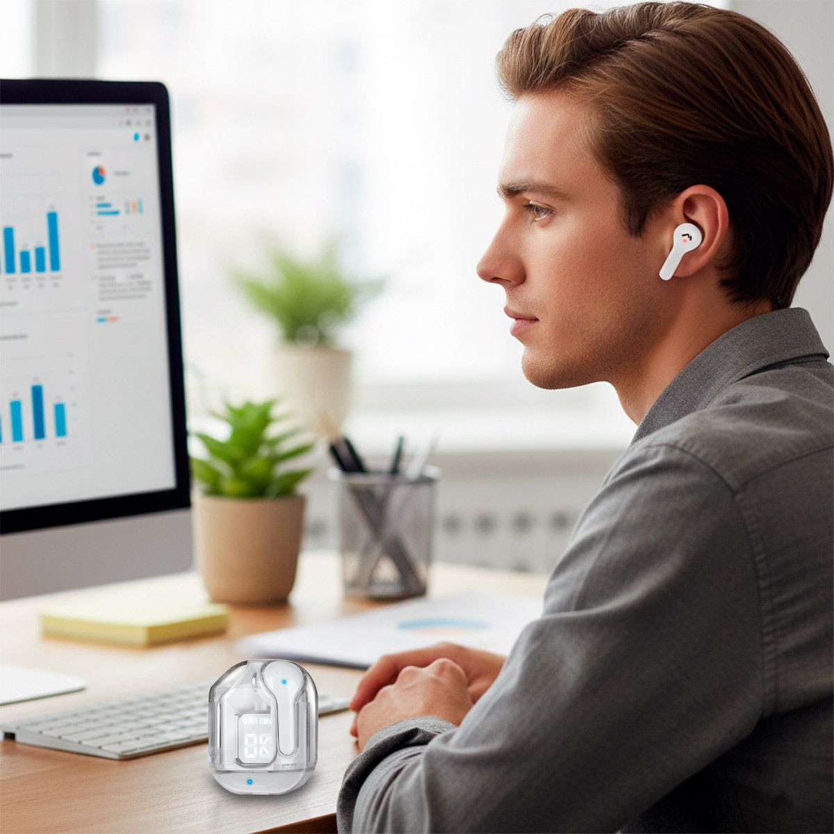 Audífonos inalámbricos True Wireless Bluetooth® 5.3, 16h, blanco
